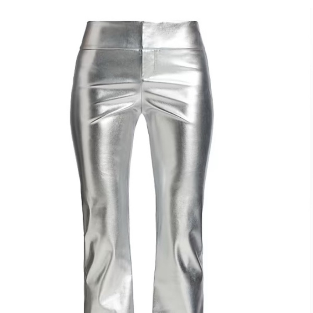 Alice + Olivia Silver Boot Cut Pants